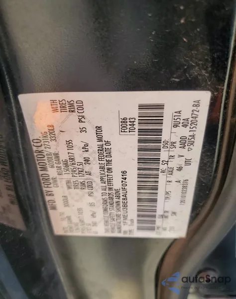 2010 Ford Explorer Sport Trac Xlt z USA, uszkodzony, nr VIN 1FMEU3BE8AUF07416